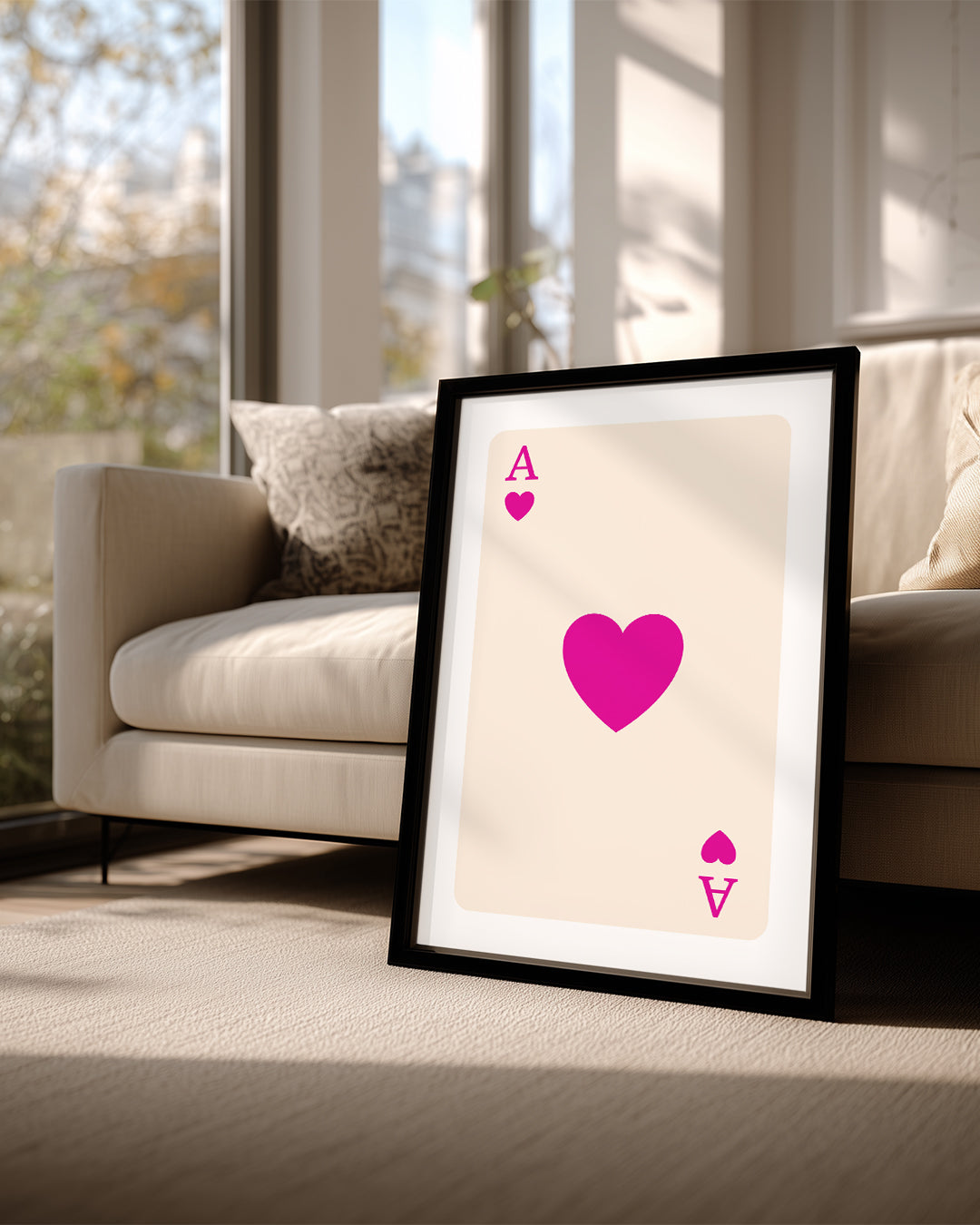 Pink Heart Poster Tablosu