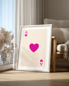 Pink Heart Poster Tablosu