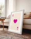 Pink Heart Poster Tablosu