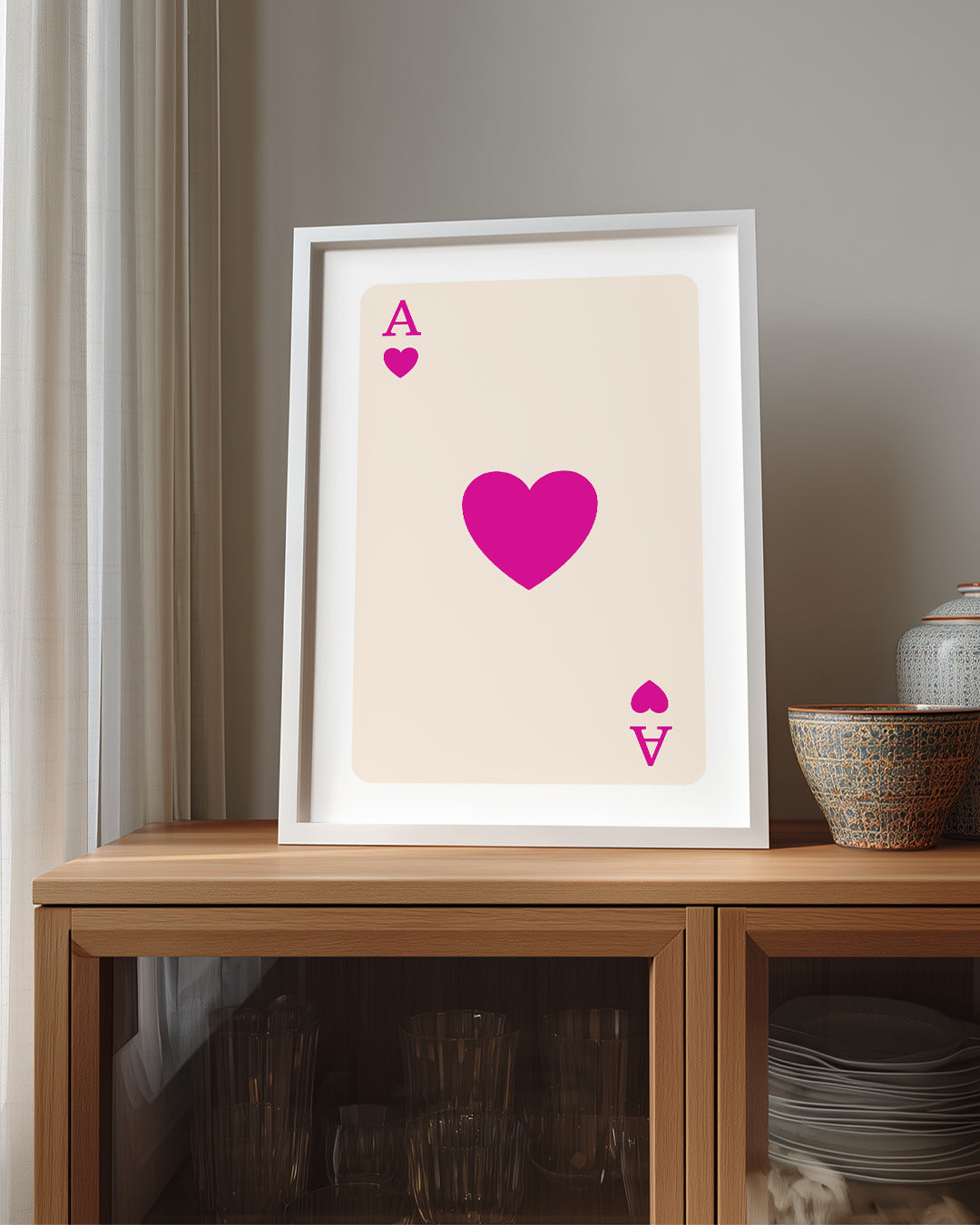 Pink Heart Poster Tablosu