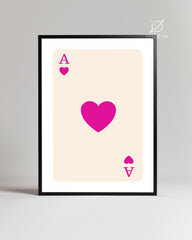 Pink Heart Poster Tablosu
