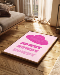 Pink Howdy Poster Tablosu