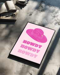 Pink Howdy Poster Tablosu