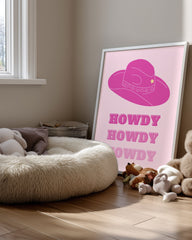 Pink Howdy Poster Tablosu