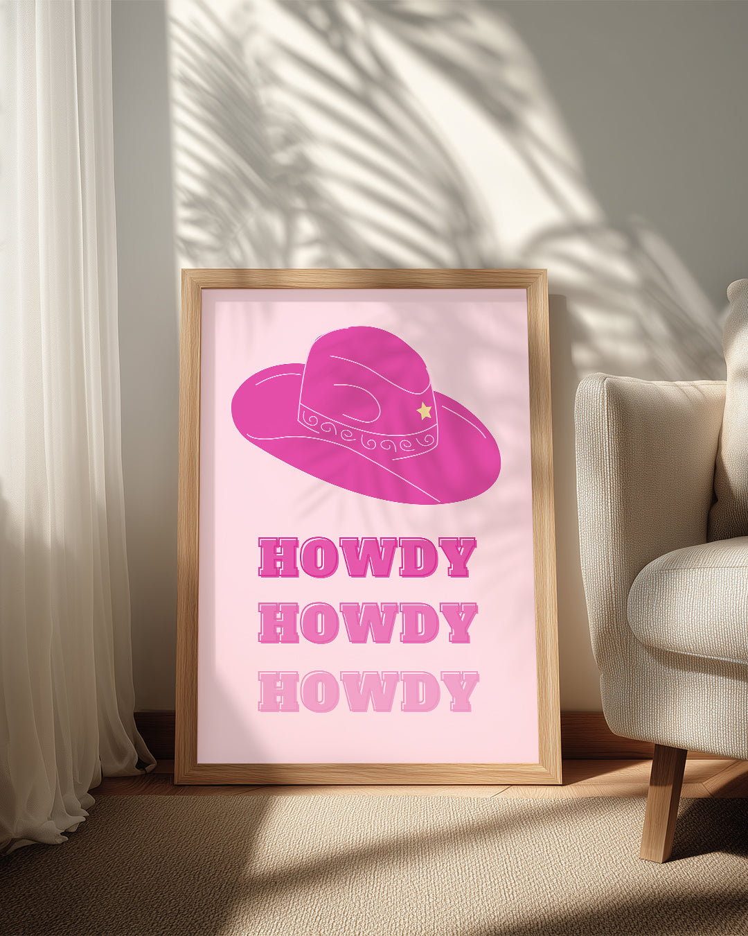 Pink Howdy Poster Tablosu