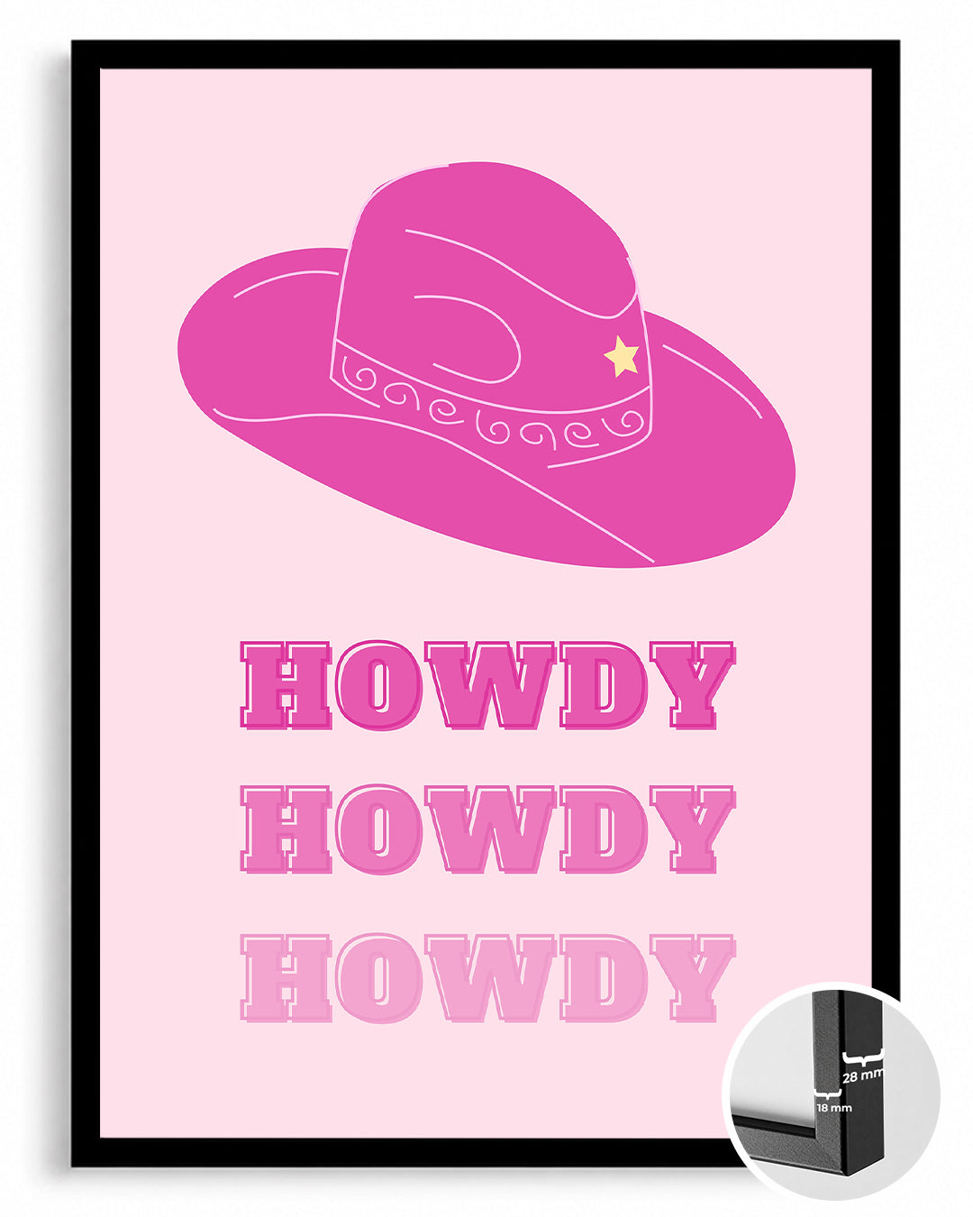 Pink Howdy Poster Tablosu