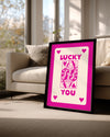 Pink Lucky Poster Tablosu