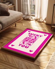 Pink Lucky Poster Tablosu