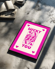 Pink Lucky Poster Tablosu