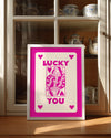 Pink Lucky Poster Tablosu