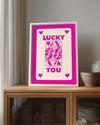 Pink Lucky Poster Tablosu