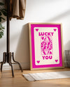 Pink Lucky Poster Tablosu