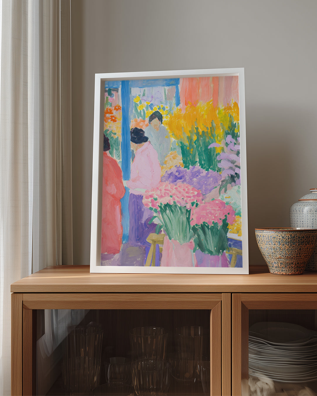 Pink Market Poster Tablosu