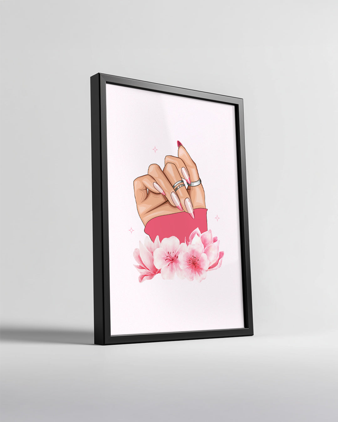 Pink Nails Poster Tablosu