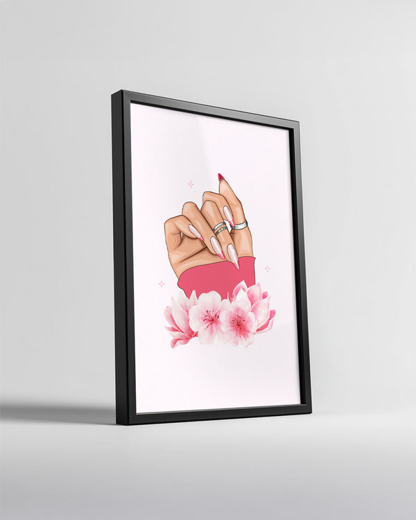 Pink Nails Poster Tablosu
