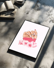 Pink Nails Poster Tablosu