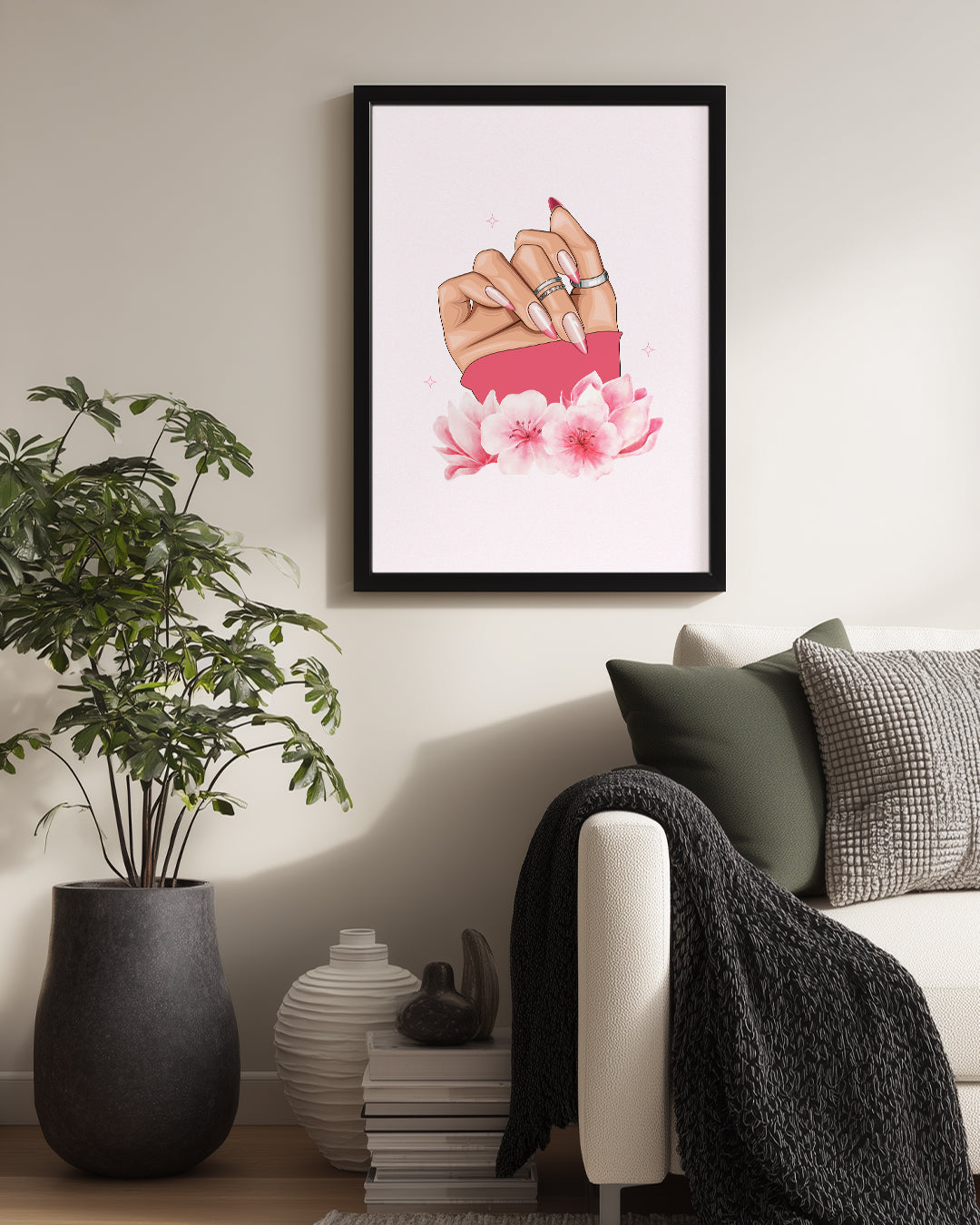 Pink Nails Poster Tablosu