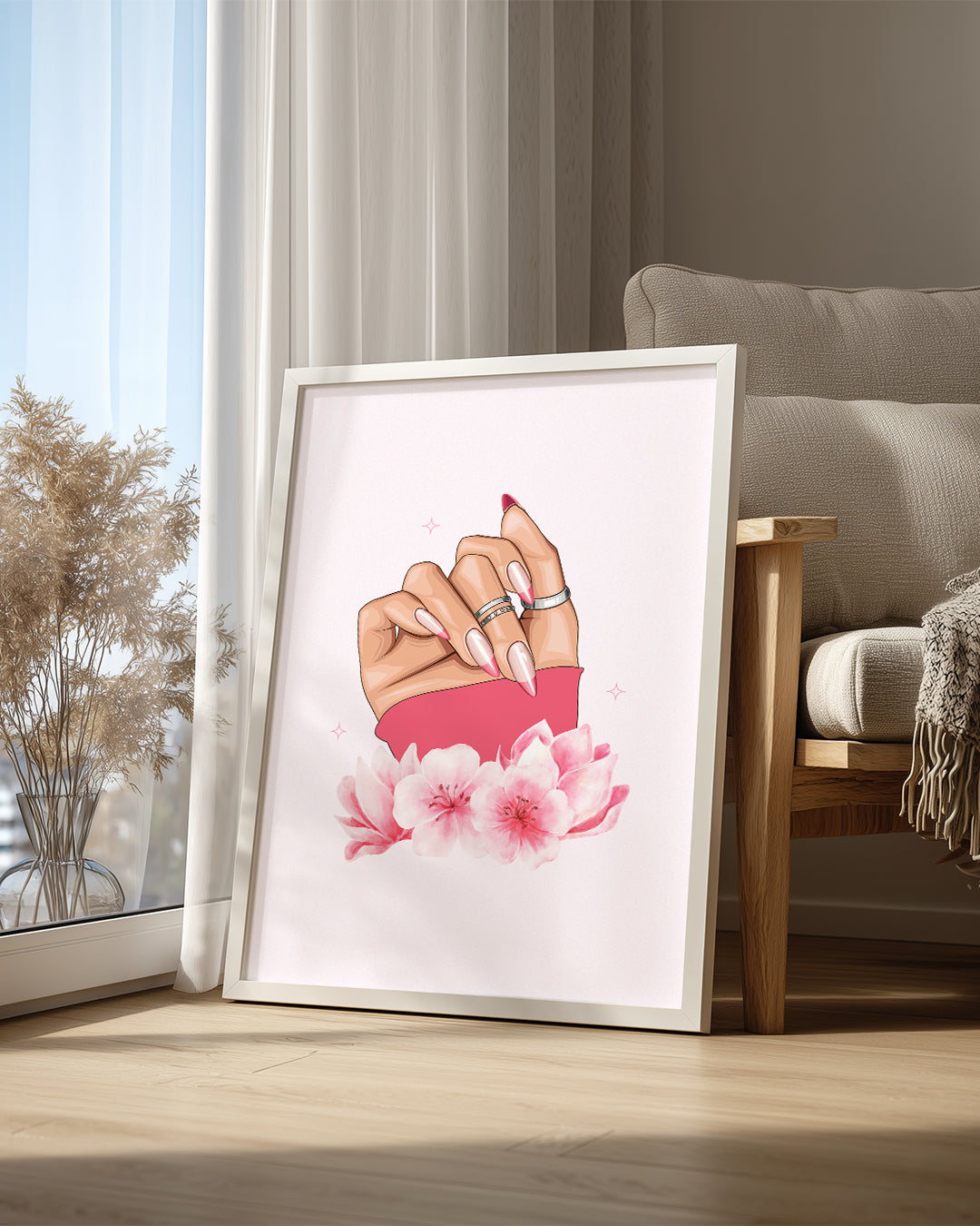 Pink Nails Poster Tablosu