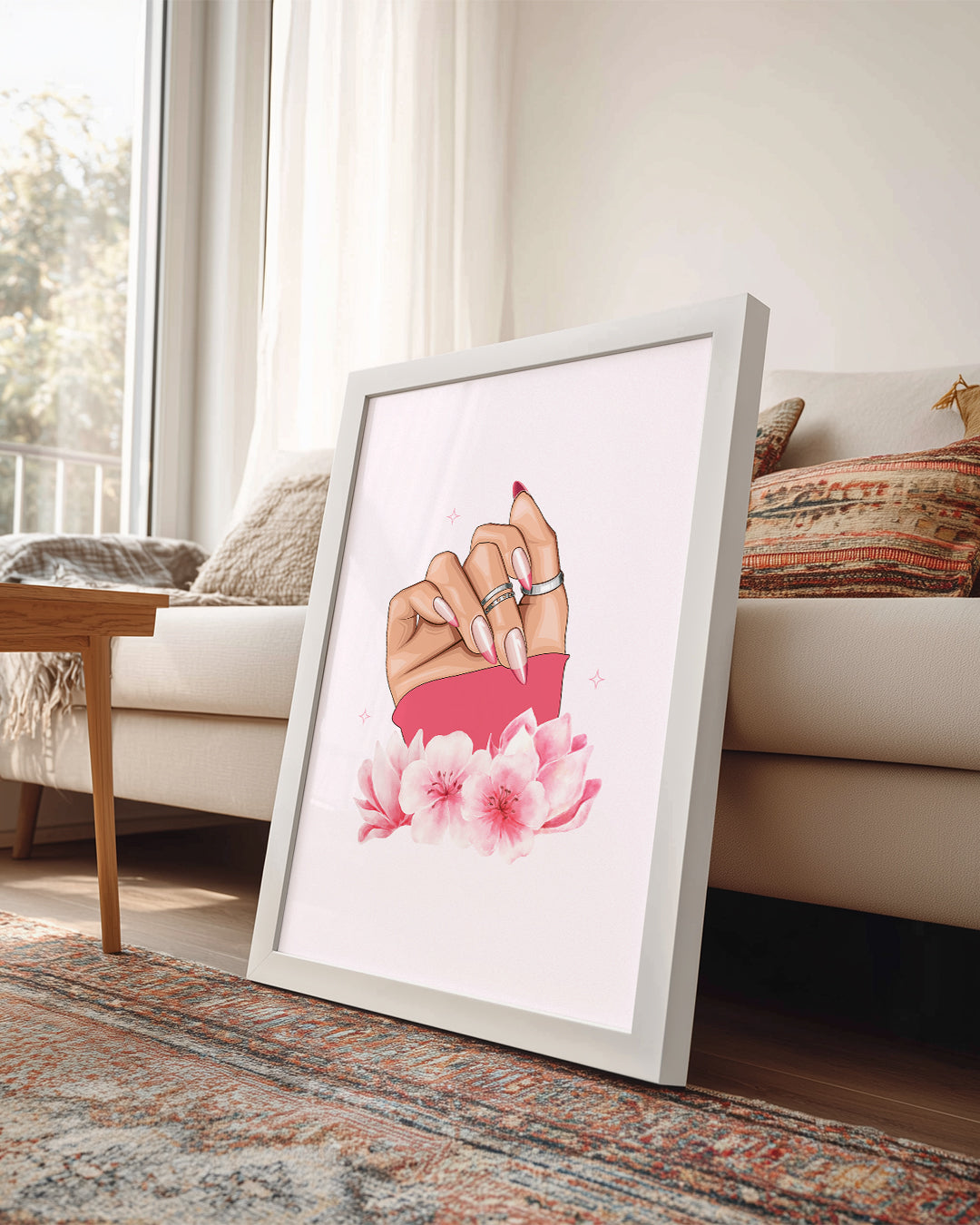 Pink Nails Poster Tablosu
