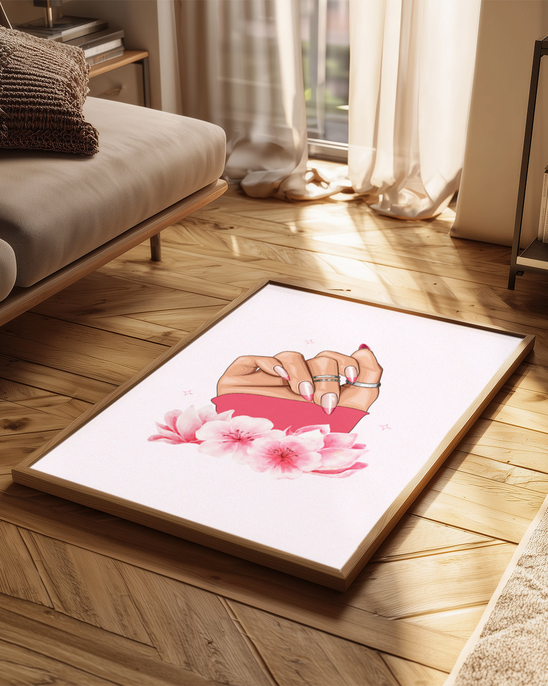 Pink Nails Poster Tablosu