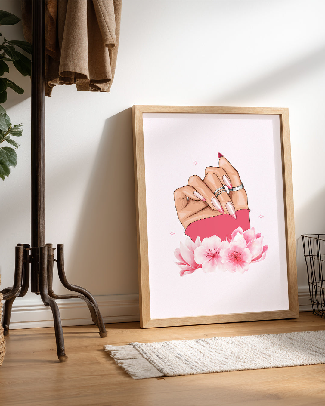 Pink Nails Poster Tablosu