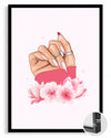 Pink Nails Poster Tablosu