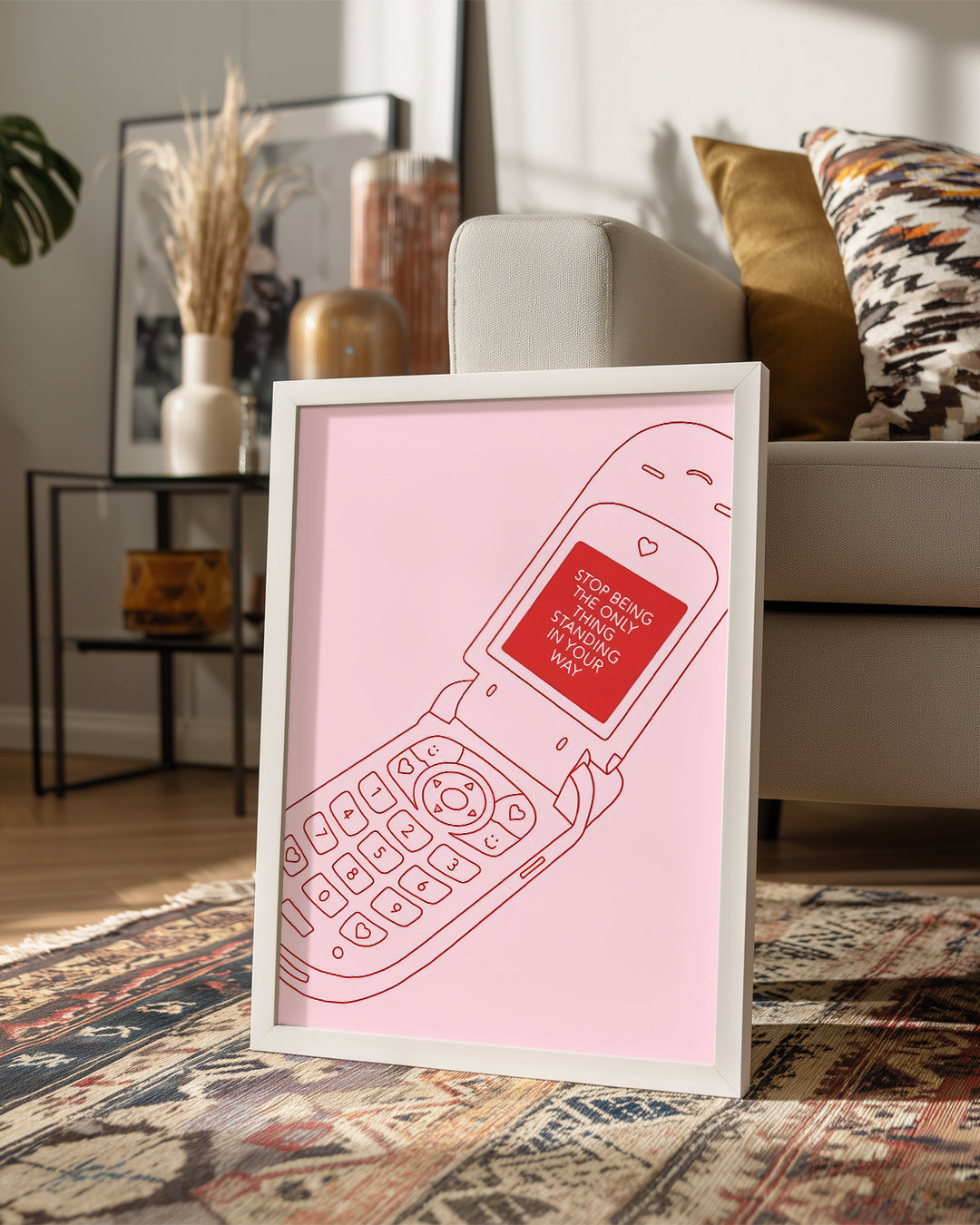 Pink Phone Poster Tablosu
