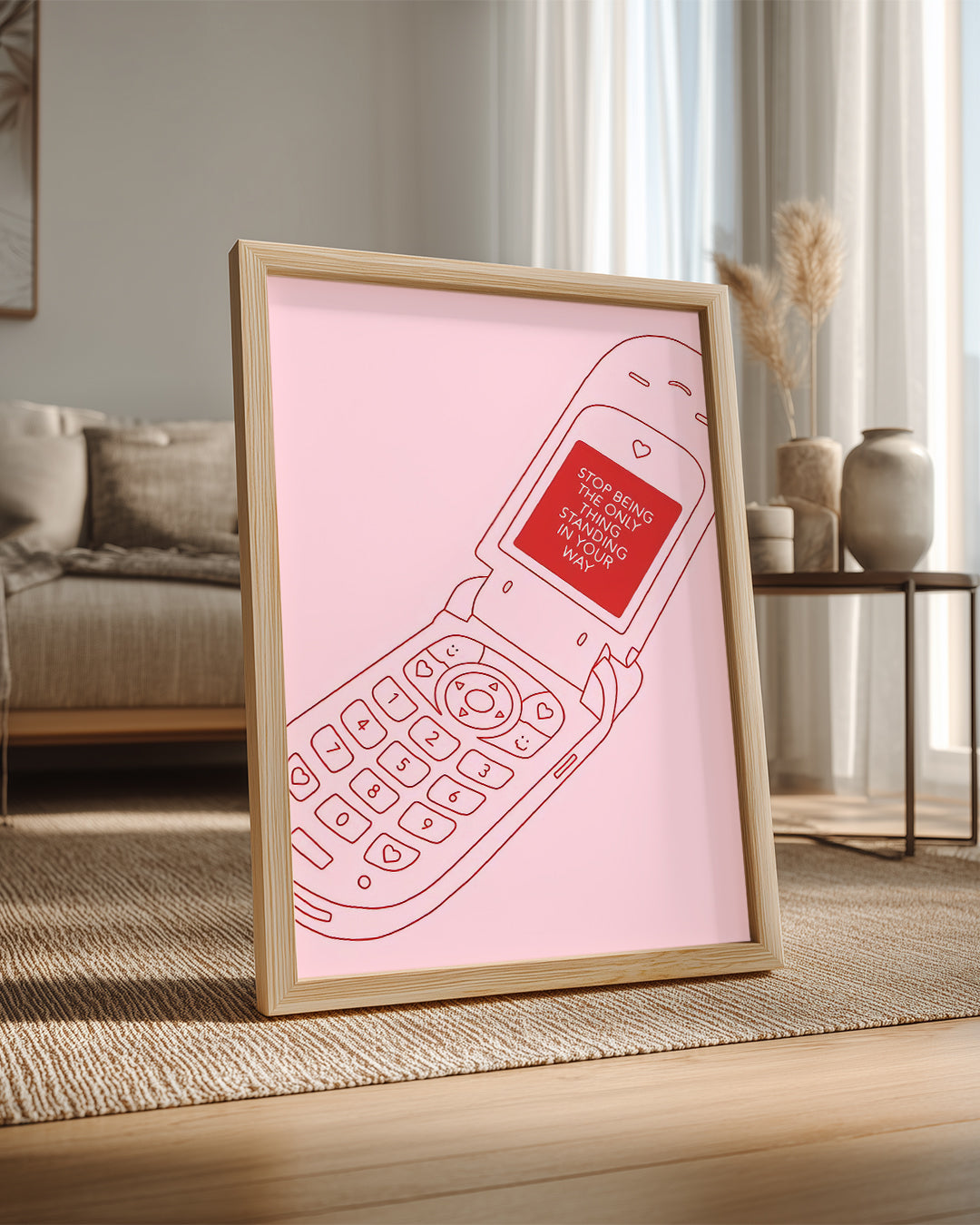 Pink Phone Poster Tablosu