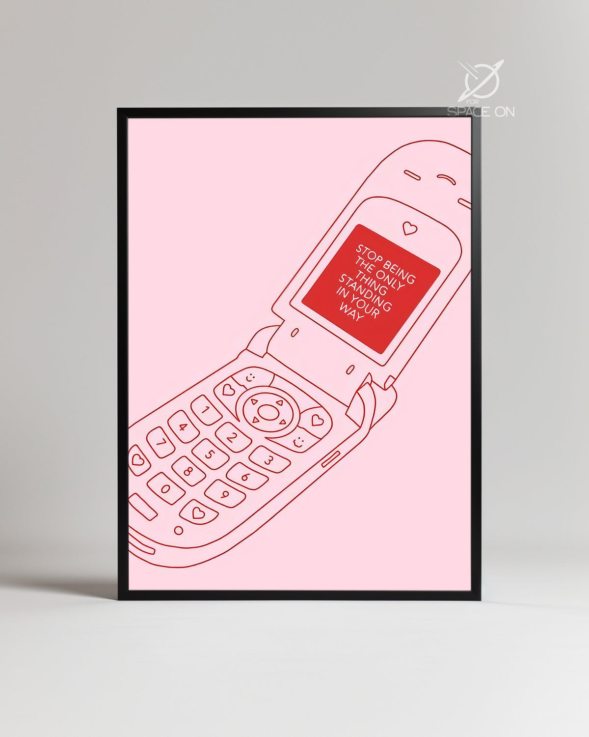 Pink Phone Poster Tablosu
