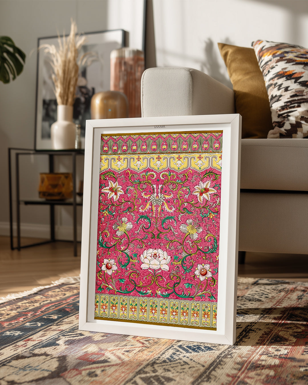 Pink Scroll Poster Tablosu
