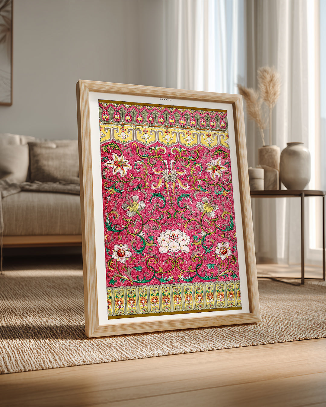 Pink Scroll Poster Tablosu