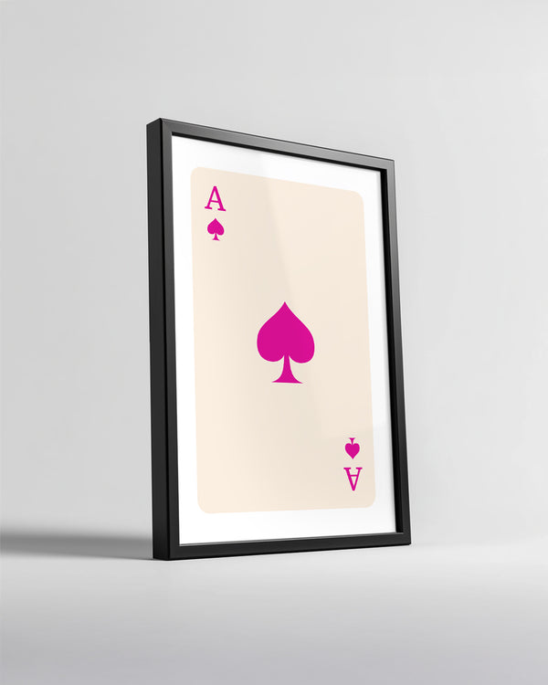 Pink Spade Poster Tablosu