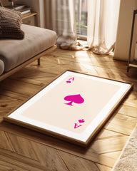 Pink Spade Poster Tablosu