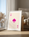 Pink Spade Poster Tablosu