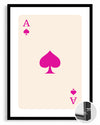 Pink Spade Poster Tablosu