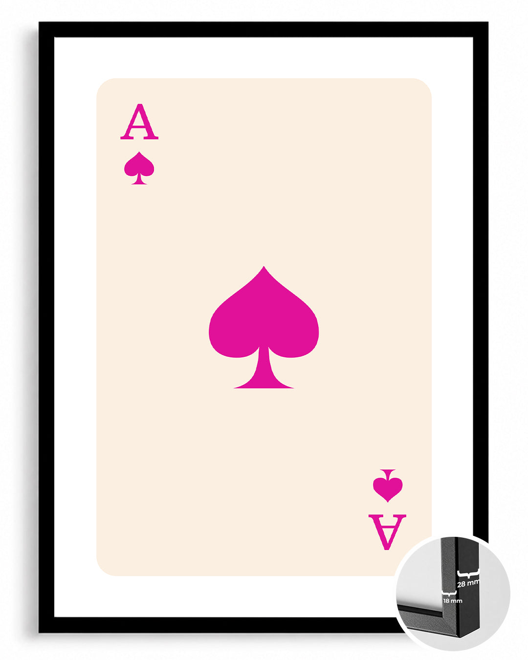 Pink Spade Poster Tablosu