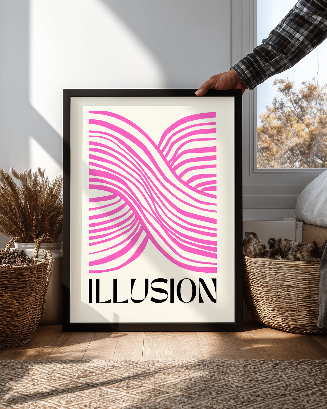 Pink Waves Poster Tablosu