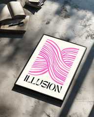 Pink Waves Poster Tablosu