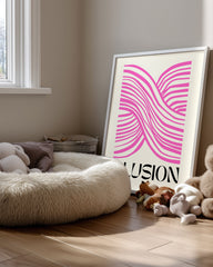 Pink Waves Poster Tablosu