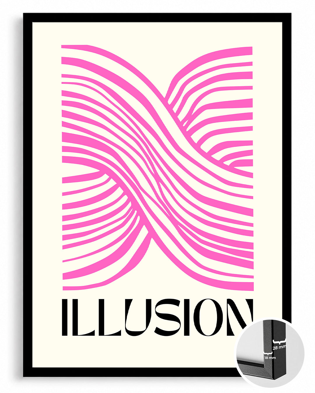 Pink Waves Poster Tablosu