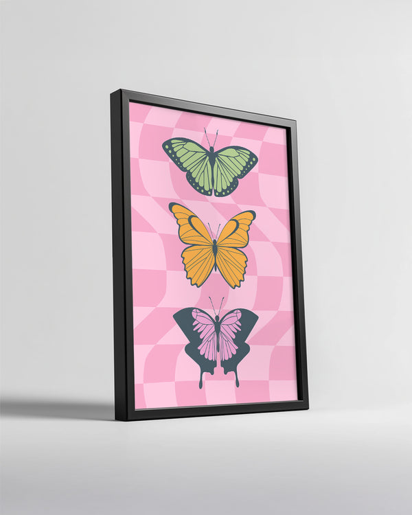 Pink Wings Poster Tablosu