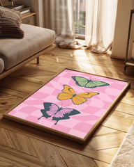 Pink Wings Poster Tablosu