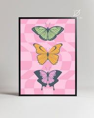 Pink Wings Poster Tablosu