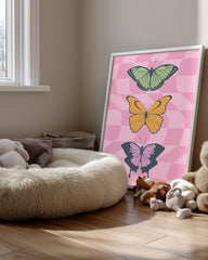 Pink Wings Poster Tablosu