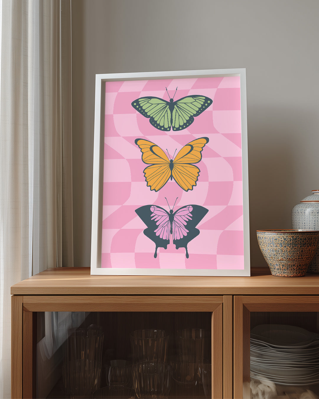 Pink Wings Poster Tablosu