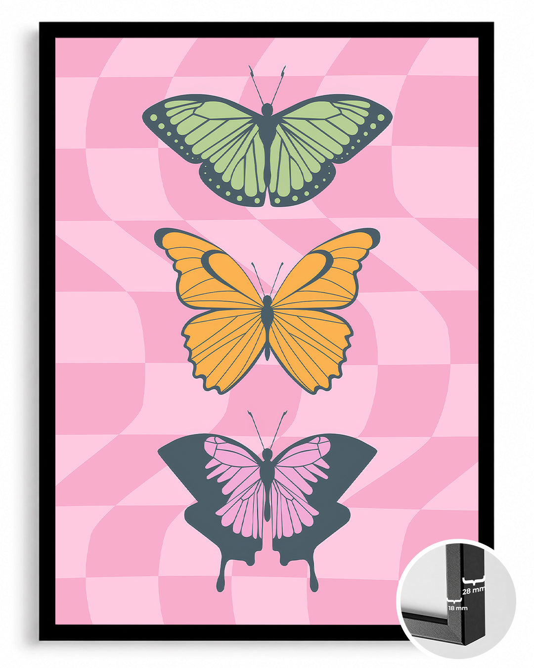 Pink Wings Poster Tablosu