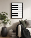 Piyano Tuşları - Minimalist Siyah Beyaz Poster Tablosu