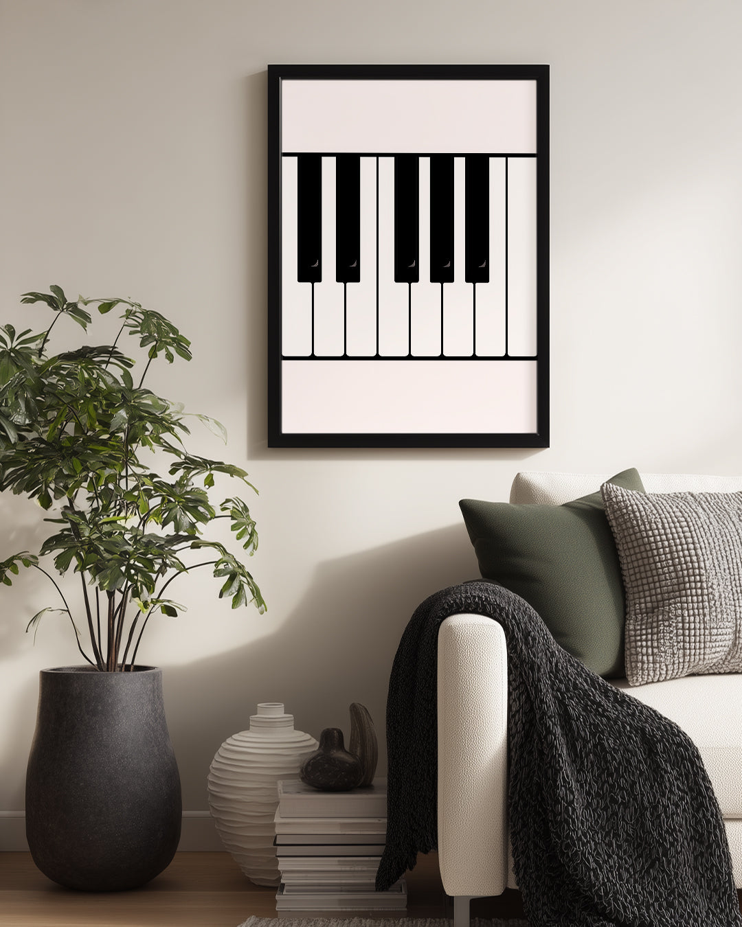 Piyano Tuşları - Minimalist Tasarım Poster Tablosu