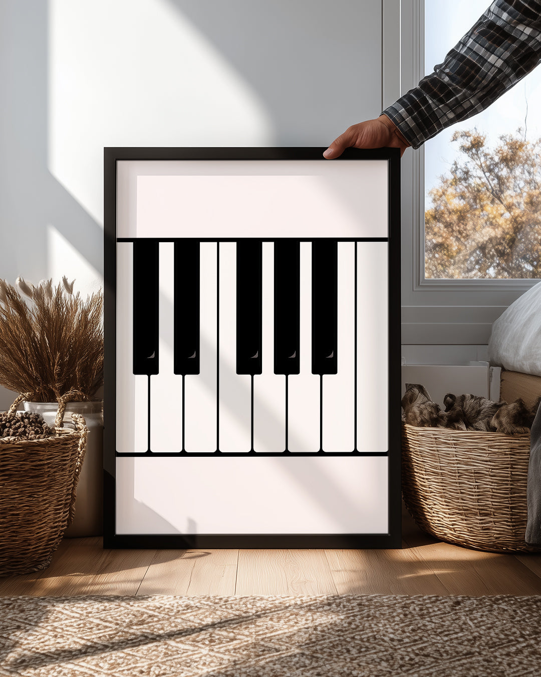 Piyano Tuşları - Minimalist Tasarım Poster Tablosu