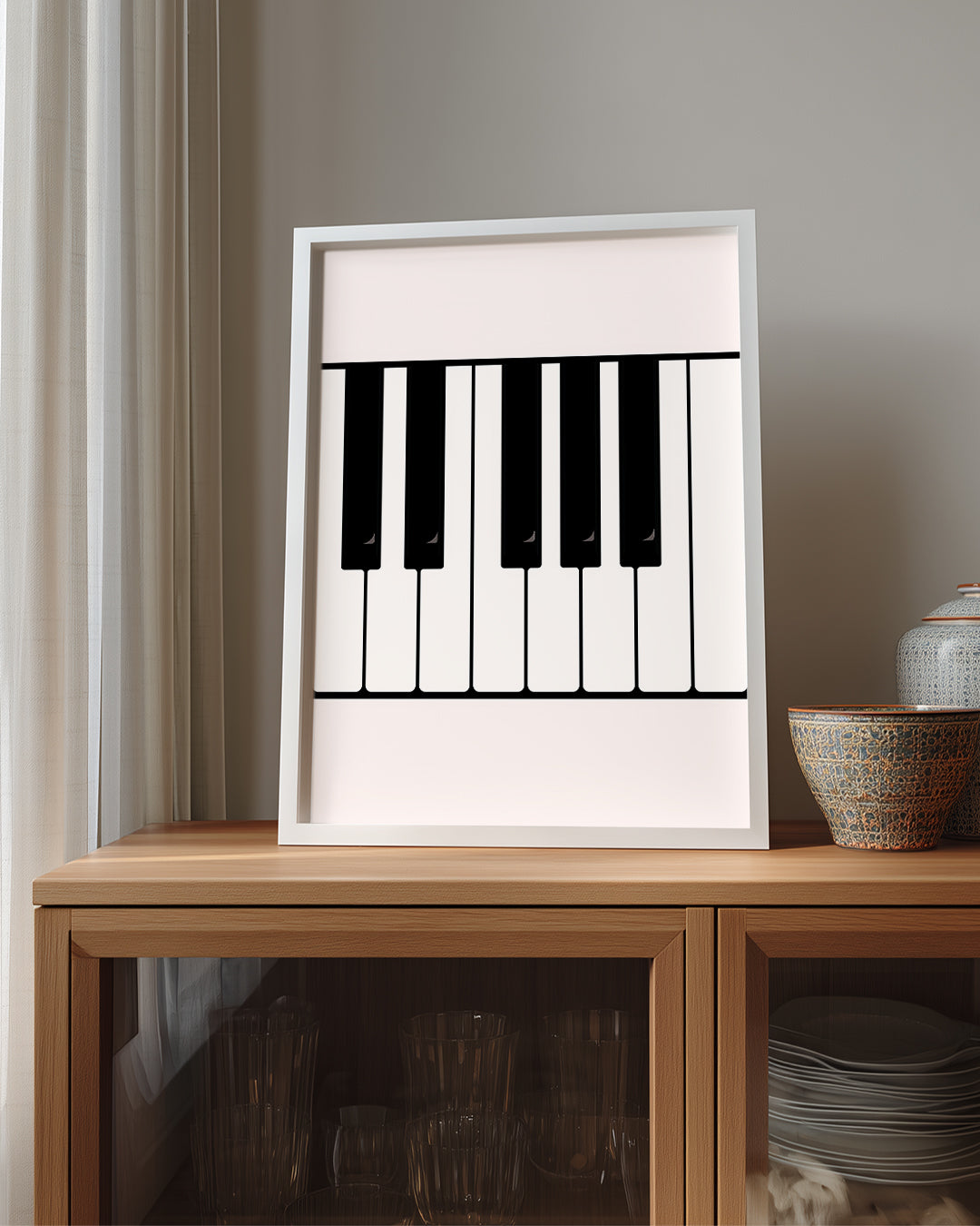 Piyano Tuşları - Minimalist Tasarım Poster Tablosu